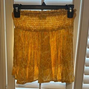 Karlie Yellow Snake Smocked mini skirt